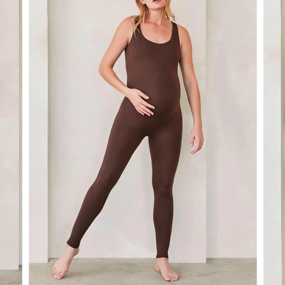 Chocolate brown Bumpsuit unitard; The Lucille Bumpsuit